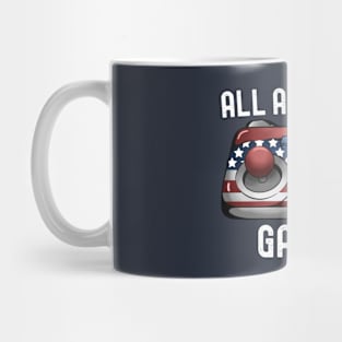 All American Gamer 4th of July Patriotic Gaming Mens Boys Mug